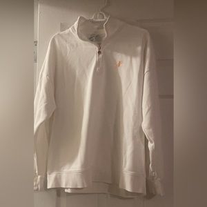 Nike White Half Zip Sweater